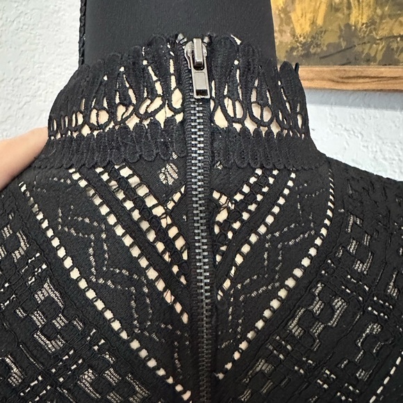 Anthropologie Hailee C Bella Black Lace Detail Midi Dress- Size XS NWT - Picture 6 of 9